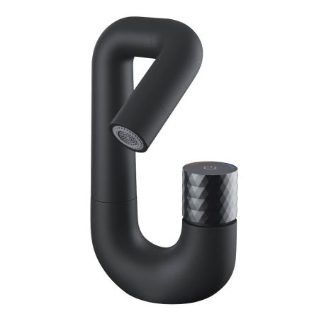 Смеситель для умывальника IDDIS Twist с управлением Push Control черный матовый TWIBLBTi01