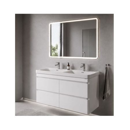Тумба-умывальник Comforty Енисей-120 белый глянец c раковиной CF19595BX-120D