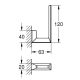 Держатель запасного рулона туалетной бумаги Grohe Selection Cube 40784000 хром РАСПРОДАЖА витринный экземпляр