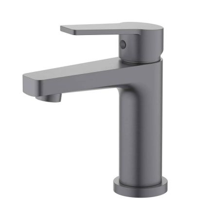 Смеситель для раковины 106 мм Aquatek Лугано AQ1710BGM без донного клапана, оружейная сталь