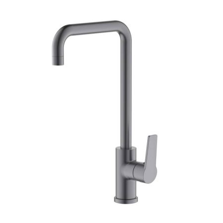 Смеситель для кухни с квадратным изливом Aquatek Лугано AQ1781BGM оружейная сталь