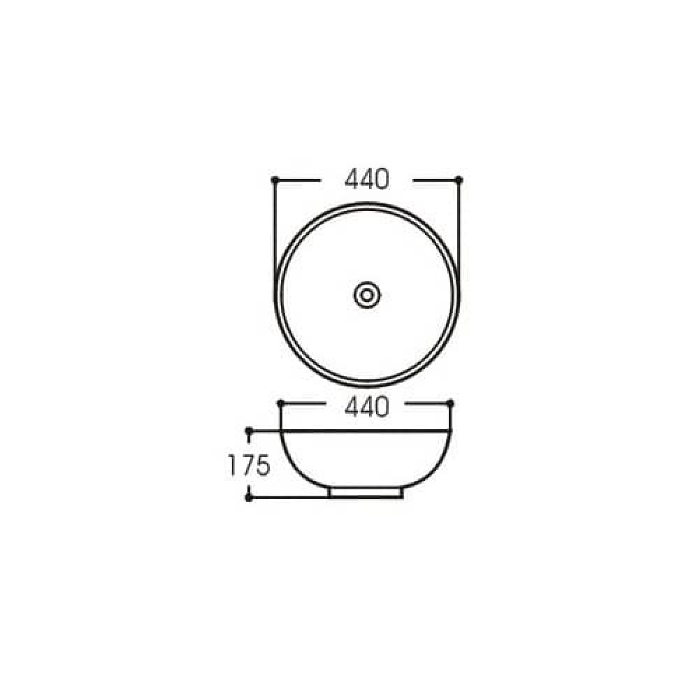 Раковина накладная Aquatek AQ5354-00 440х440х175 на столешницу, белая