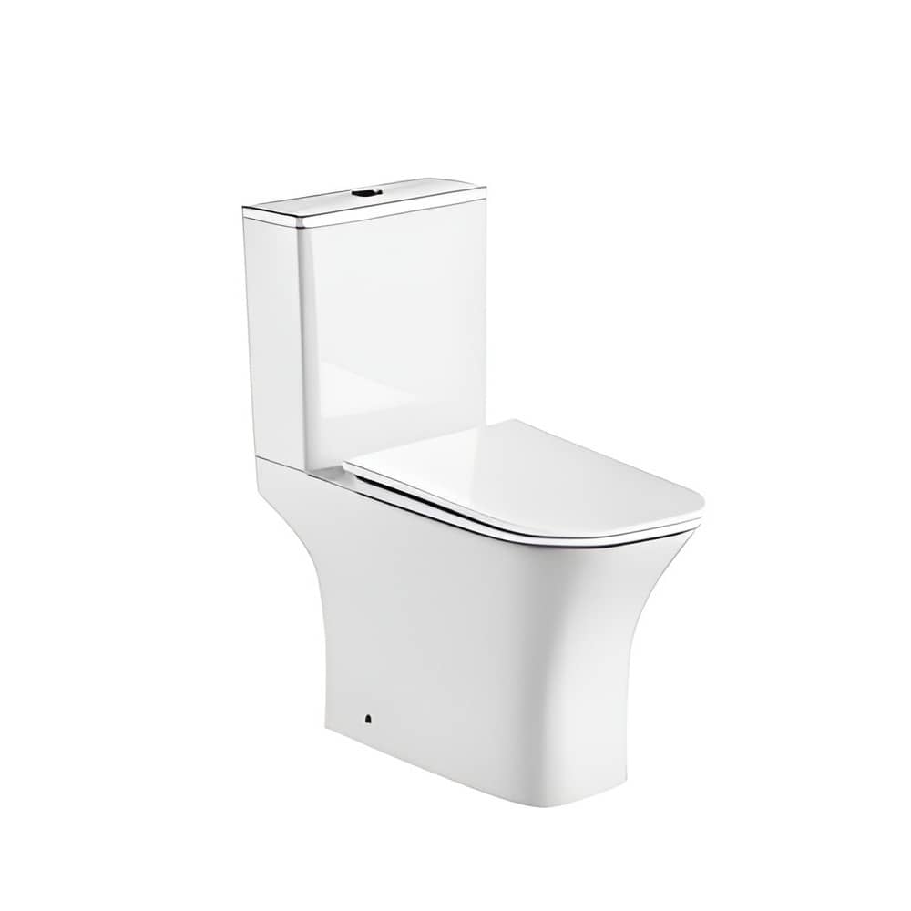 Унитаз напольный безободковый Aquatek Optima T Square AQ4421-00, тонкое сиденье микролифт, смыв торнадо