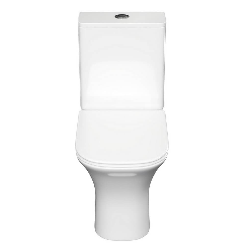 Унитаз напольный безободковый Aquatek Optima T Square AQ4421-00, тонкое сиденье микролифт, смыв торнадо