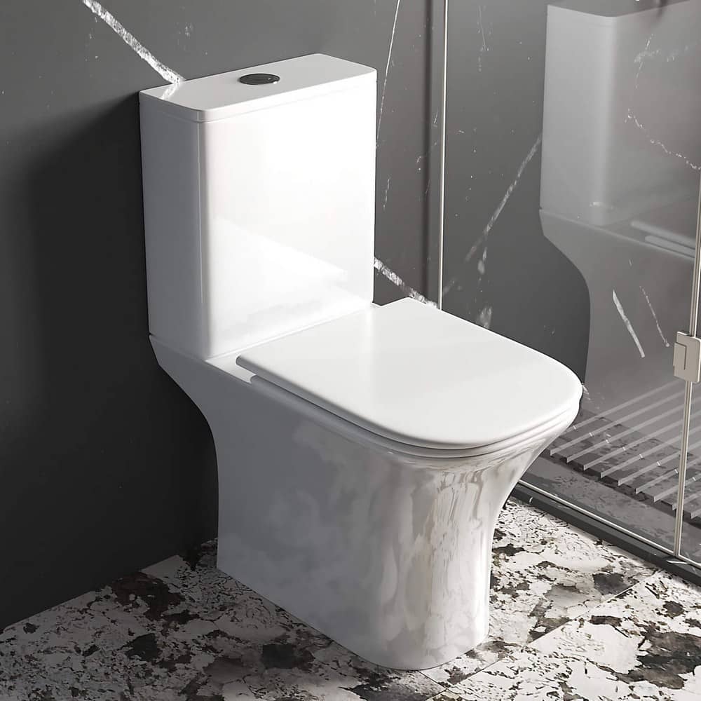 Унитаз напольный безободковый Aquatek Optima T Square AQ4421-00, тонкое сиденье микролифт, смыв торнадо