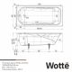 Ванна чугунная Wotte Comfort 1800х800х462мм БП-э00д1475, универсальные ножки 17923612 Ванна чугунная Wotte Comfort 1800х800х462мм БП-э00д1475, универсальные ножки 17923612