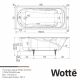 Ванна чугунная Wotte Comfort 1700х750х462мм БП-э00д1474, универсальные ножки 17923612 Ванна чугунная Wotte Comfort 1700х750х462мм БП-э00д1474, универсальные ножки 17923612