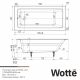 Ванна чугунная Wotte Line 1700х800х462мм БП-э00д1473, универсальные ножки 17923612 Ванна чугунная Wotte Line 1700х800х462мм БП-э00д1473, универсальные ножки 17923612