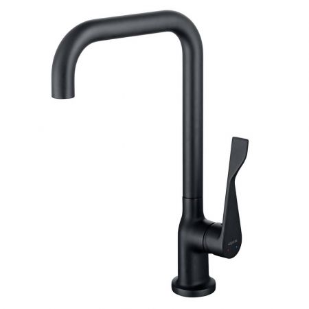 Смеситель для кухни Aquatek Вега AQ1083MB, квадратный излив, матовый черный