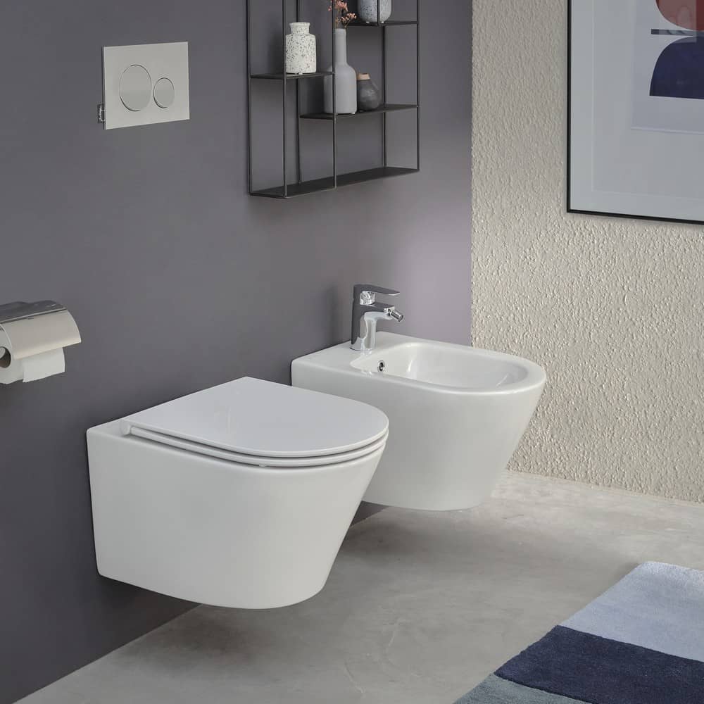 Комплект подвесного унитаза с сиденьем, инсталляцией и двойной клавишей смыва (хром) Jacob Delafon Rodin+ E39933-CP