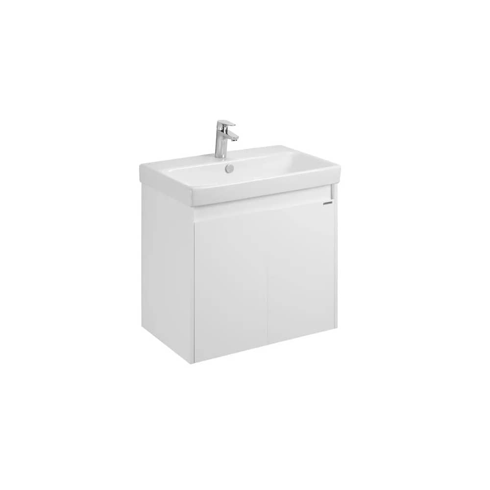 Тумба-умывальник AQUATON Сканди Doors 70 1A278901SD010 белый глянец/белый матовый с раковиной Адриана 70 (1A2789K0SD010)