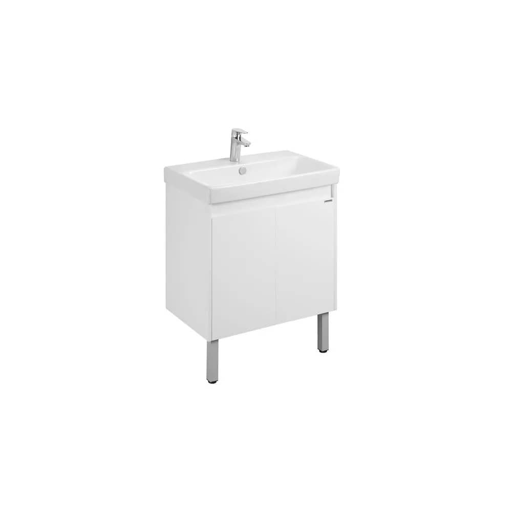 Тумба-умывальник AQUATON Сканди Doors 70 1A278901SD010 белый глянец/белый матовый с раковиной Адриана 70 (1A2789K0SD010)
