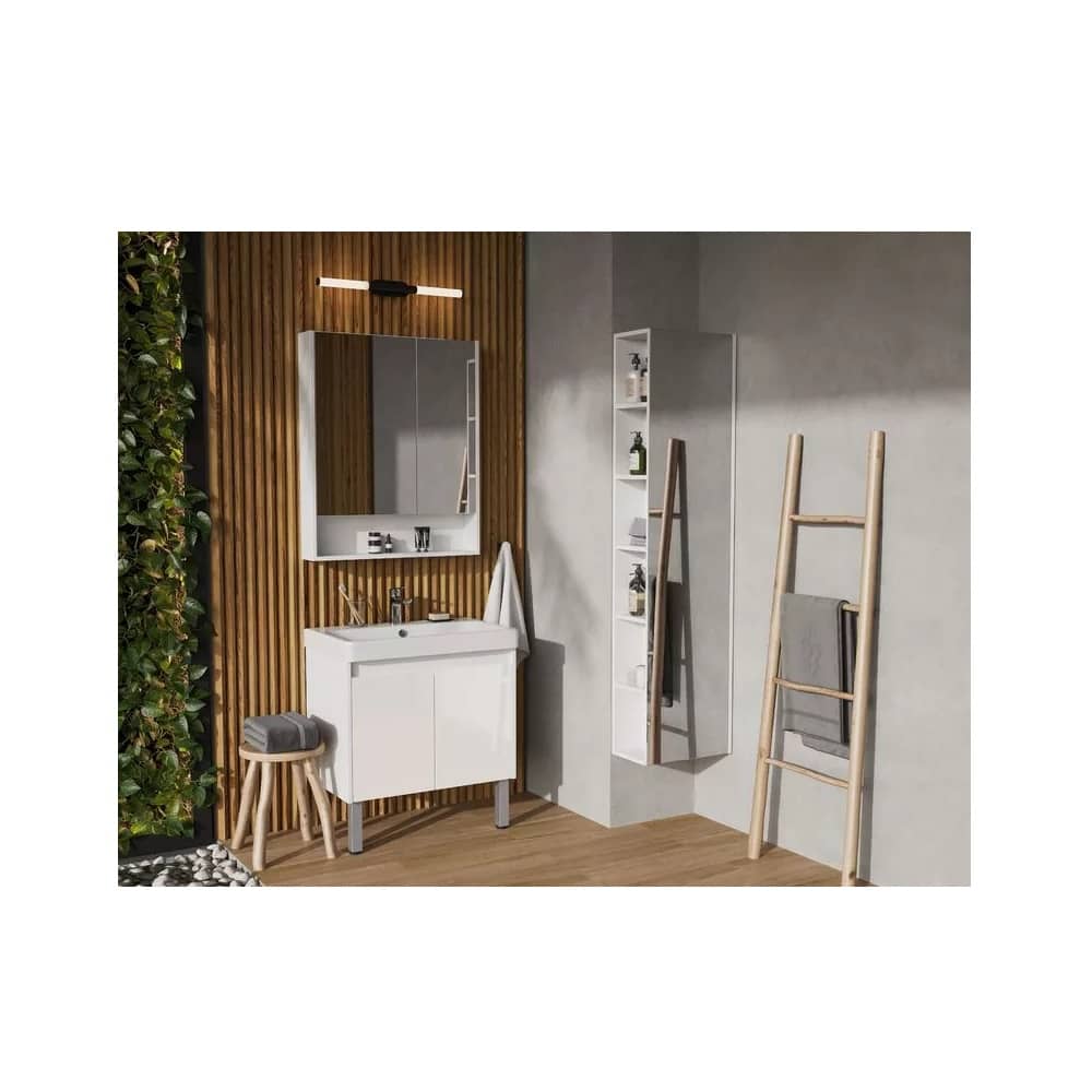 Тумба-умывальник AQUATON Сканди Doors 70 1A278901SD010 белый глянец/белый матовый с раковиной Адриана 70 (1A2789K0SD010)