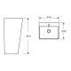 Умывальник пьедестальный Aquatek Optima Square AQ4401-00 440x380x835 белый