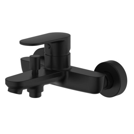 Смеситель для ванны Aquatek Ника AQ1840MB, короткий излив, черный матовый