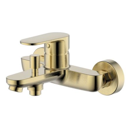 Смеситель для ванны Aquatek Ника AQ1840BG, короткий излив, золото шлифованное