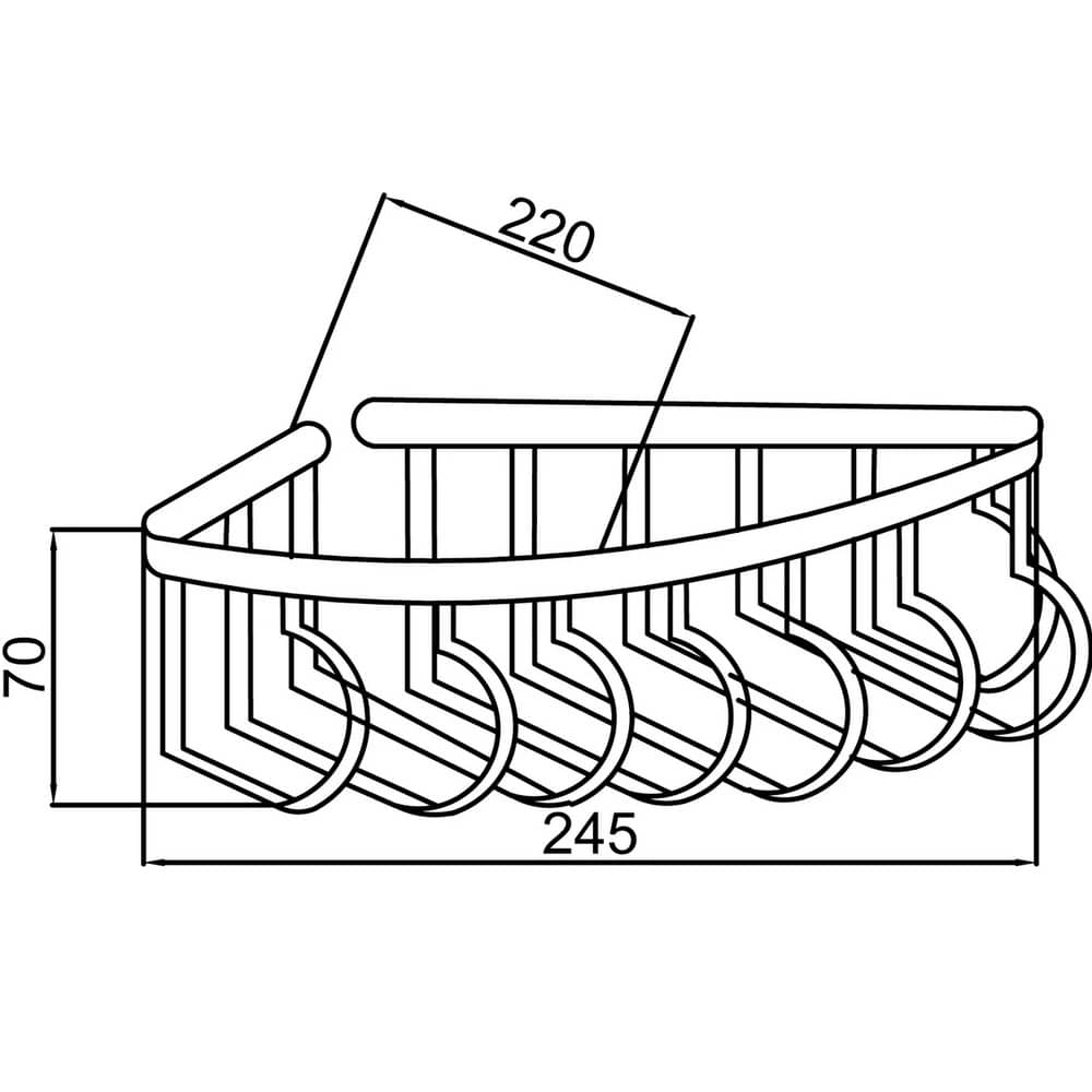 BOHEME BRILLANTE Полка угловая (металл) 10446 РАСПРОДАЖА витринный экземпляр