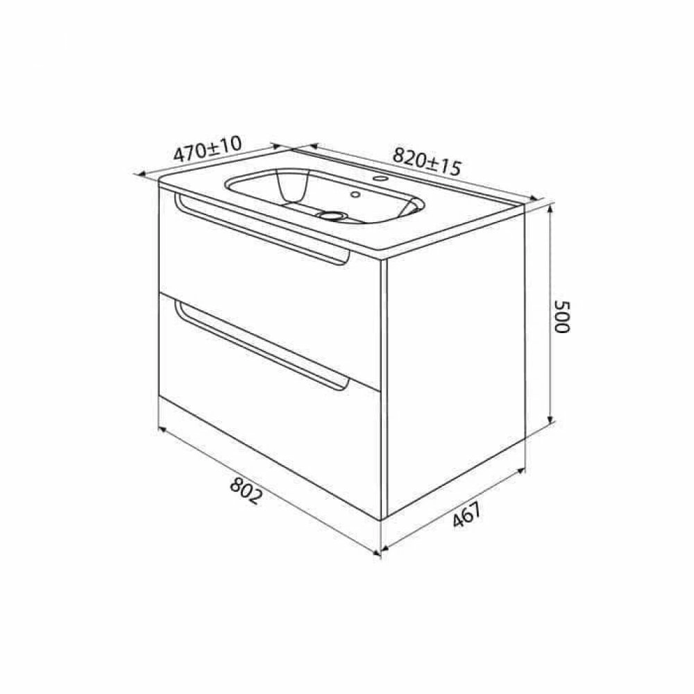 EDIFICE Тумба с умывальником для ванной комнаты, подвесная 80 см EDI80D0i95K (темно-серый) EDIFICE Тумба с умывальником для ванной комнаты, подвесная 80 см EDI80D0i95K (темно-серый)