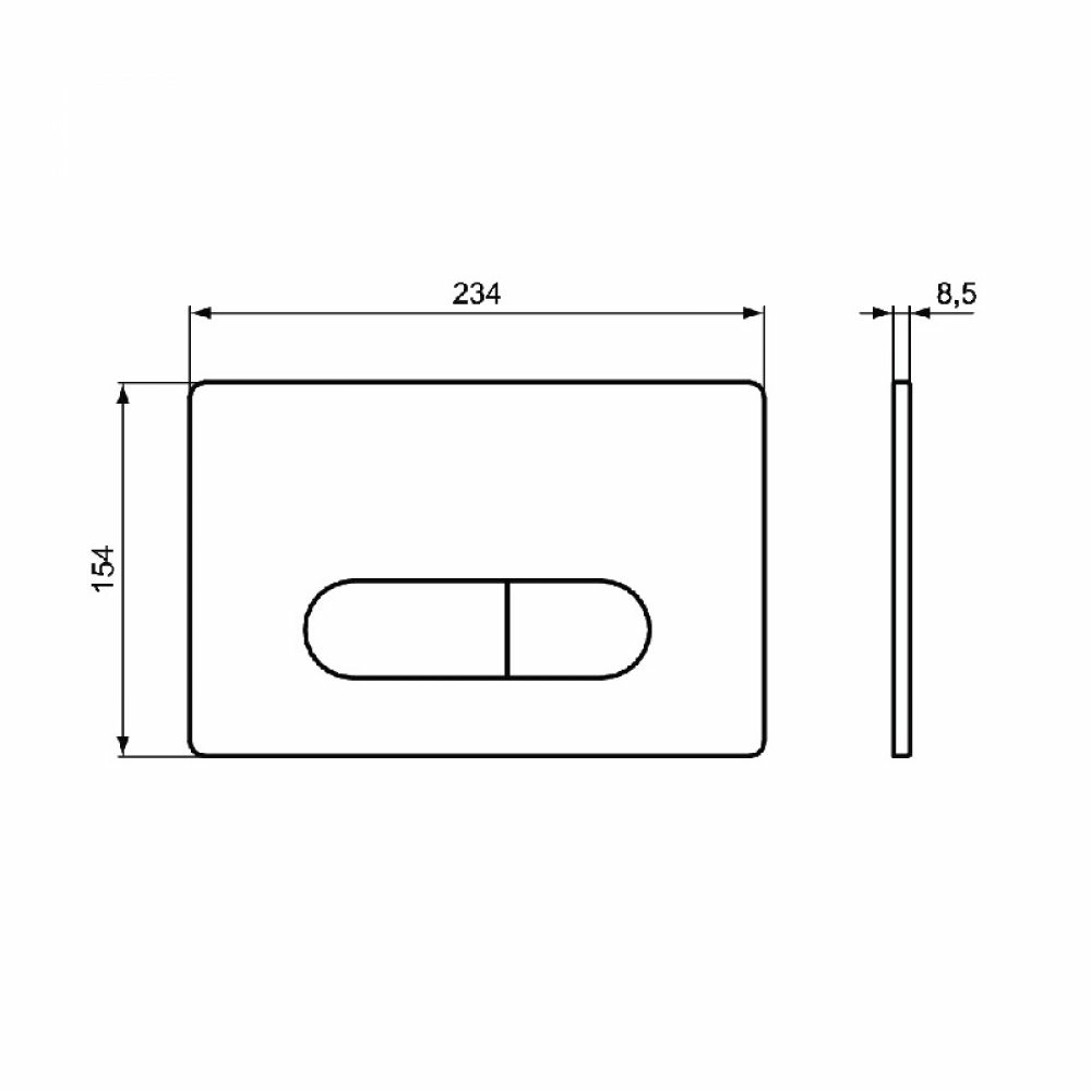 Кнопка смыва Ideal Standard R0115AA OLEAS, пластик, хром Кнопка смыва Ideal Standard R0115AA OLEAS, пластик, хром