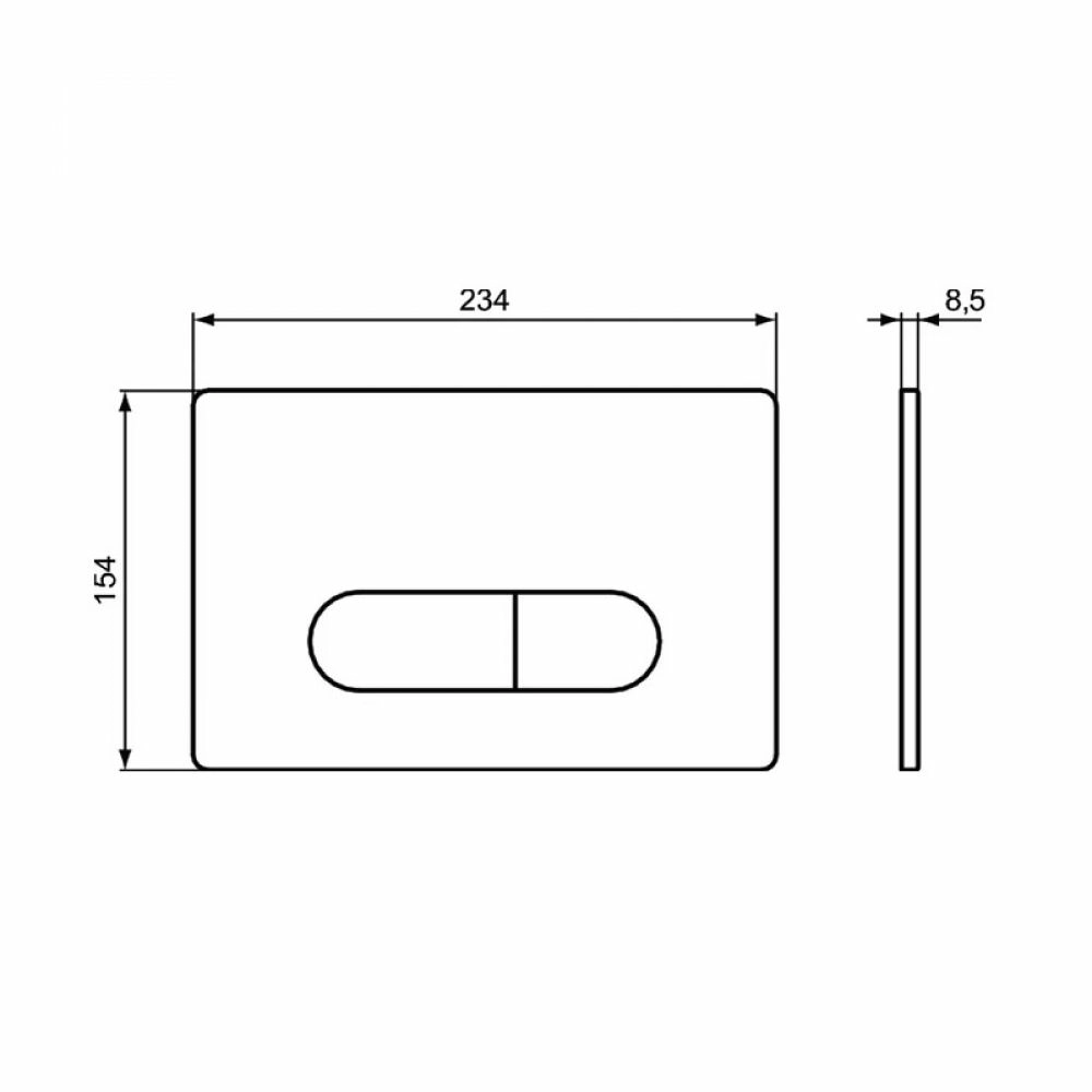 Кнопка смыва Ideal Standard R0115AC OLEAS, двойной смыв, белая Кнопка смыва Ideal Standard R0115AC OLEAS, двойной смыв, белая