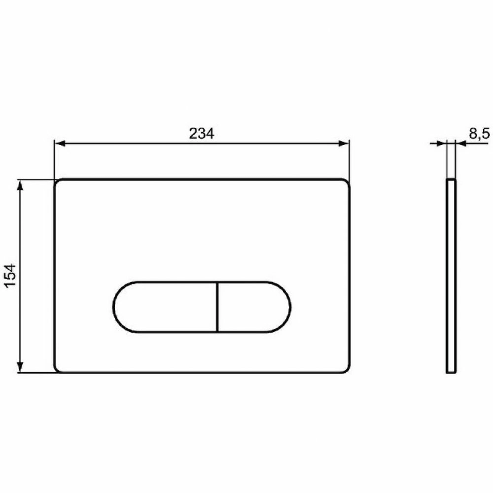 Кнопка смыва Ideal Standard R0117AA OLEAS M1 SmartFlush, двойной смыв, хром Кнопка смыва Ideal Standard R0117AA OLEAS M1 SmartFlush, двойной смыв, хром