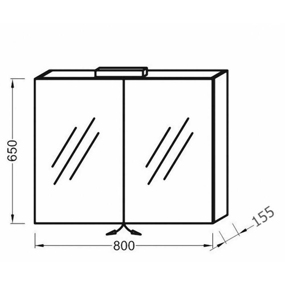 Зеркало PRESQUILE EB928-J5 (80х65х15,5)