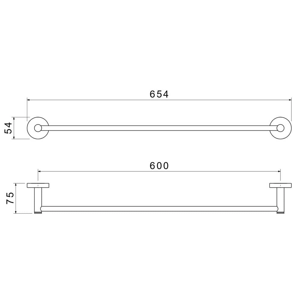 Полотенцедержатель 60 см Aquatek Европа AQ4114CR, хром