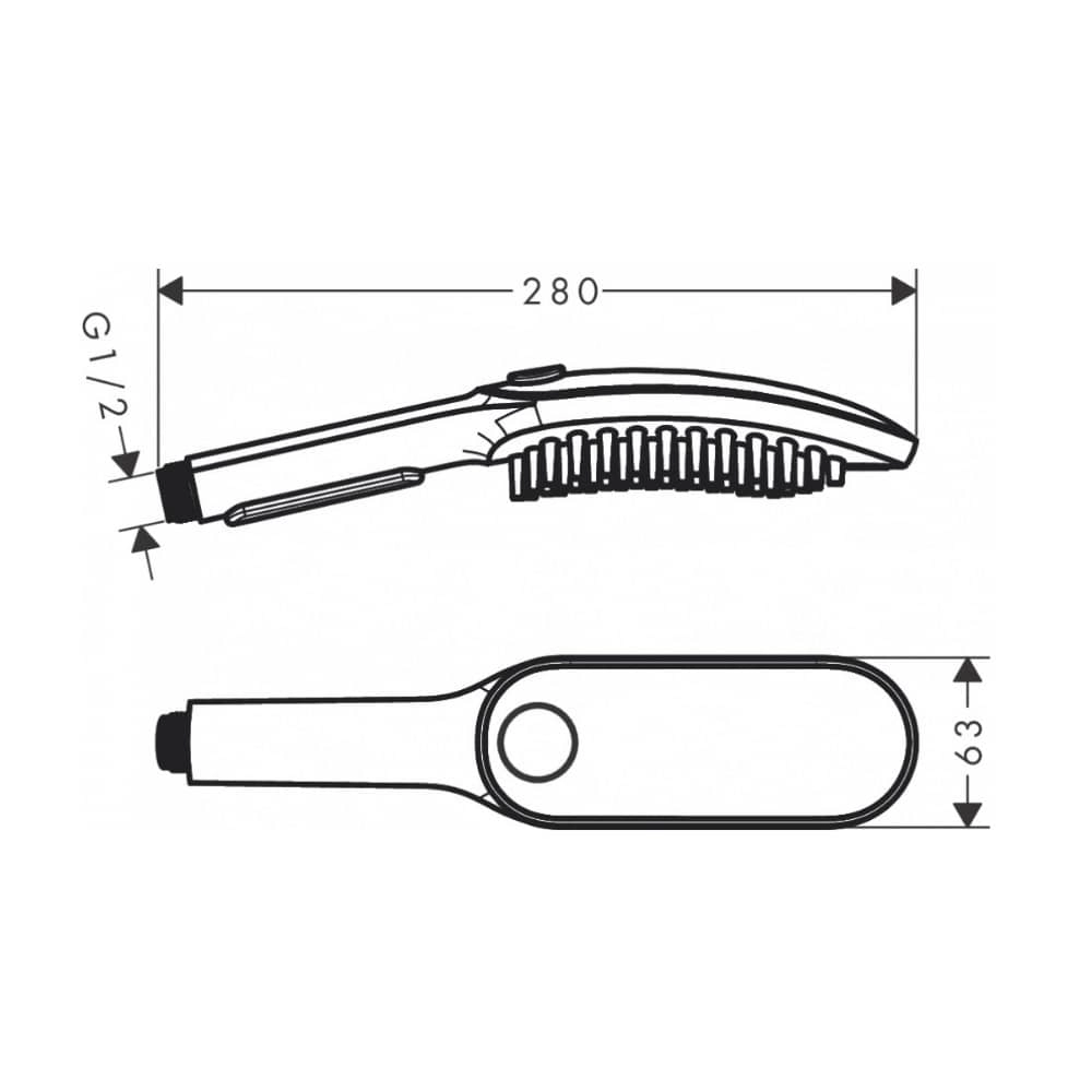 Ручной душ для собак Hansgrohe 150 3jet 26640560 с массажной струей, розовый Ручной душ для собак Hansgrohe 150 3jet 26640560 с массажной струей, розовый