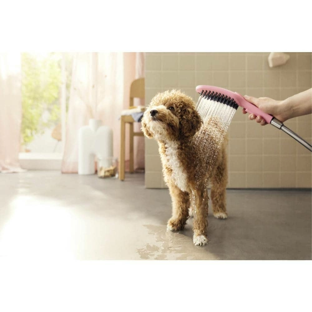 Ручной душ для собак Hansgrohe 150 3jet 26640560 с массажной струей, розовый Ручной душ для собак Hansgrohe 150 3jet 26640560 с массажной струей, розовый