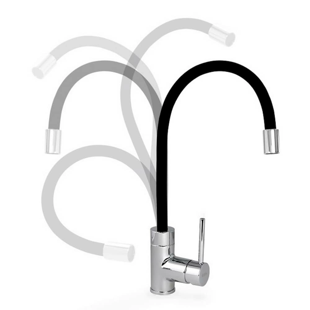 Смеситель для кухни IDDIS Kitchen 360 K36SBJBi05 с гибким изливом, хром, черный Смеситель для кухни IDDIS Kitchen 360 K36SBJBi05 с гибким изливом, хром, черный