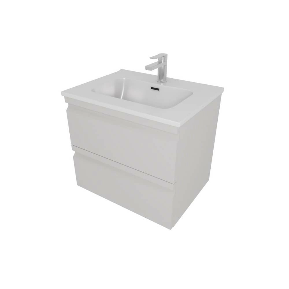 Комплект мебели Aquatek Вега AQ77060-LG: Тумба 60 см с раковиной AQ0460-00, 2 ящика, серый туман Комплект мебели Aquatek Вега AQ77060-LG: Тумба 60 см с раковиной AQ0460-00, 2 ящика, серый туман