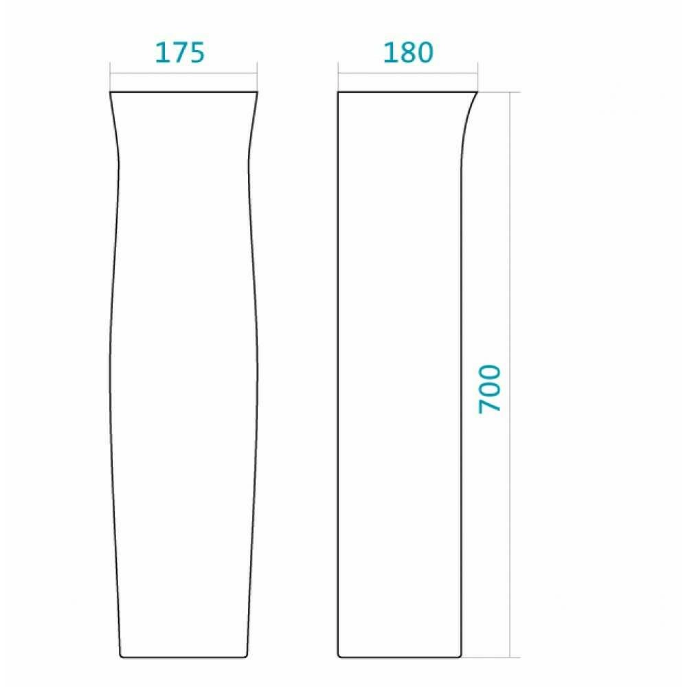 Умывальник Анимо-60 1WH110508 + пьедестал Анимо 1WH110587