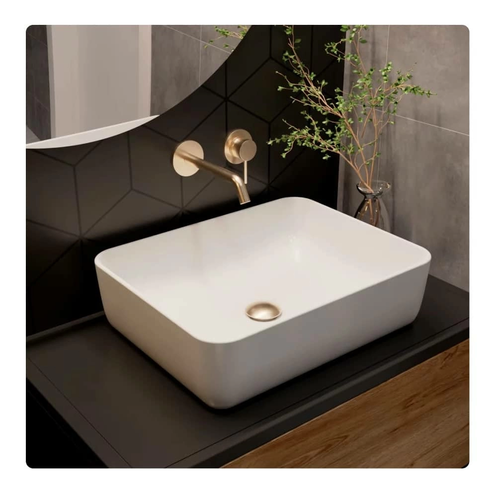Смеситель для раковины настенный AQUAme Siena AQM6215BG скрытый монтаж, шлифованное золото Смеситель для раковины настенный AQUAme Siena AQM6215BG скрытый монтаж, шлифованное золото