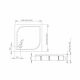 Поддон акриловый DELOS C 900x900x140x10 4C99170-03 + панель