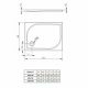 Поддон акриловый DELOS D 1000x750x50 4D17555-03 Поддон акриловый DELOS D 1000x750x50 4D17555-03