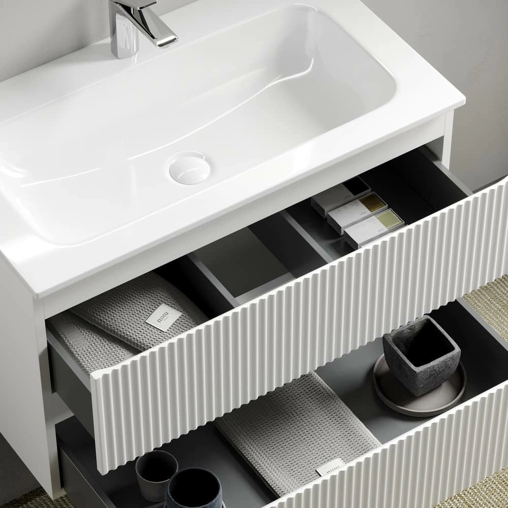 Тумба подвесная 79 см Sancos Snob R Bianco SNR80W + раковина с глубокой чашей Grace CN7012, белый Тумба подвесная 79 см Sancos Snob R Bianco SNR80W + раковина с глубокой чашей Grace CN7012, белый
