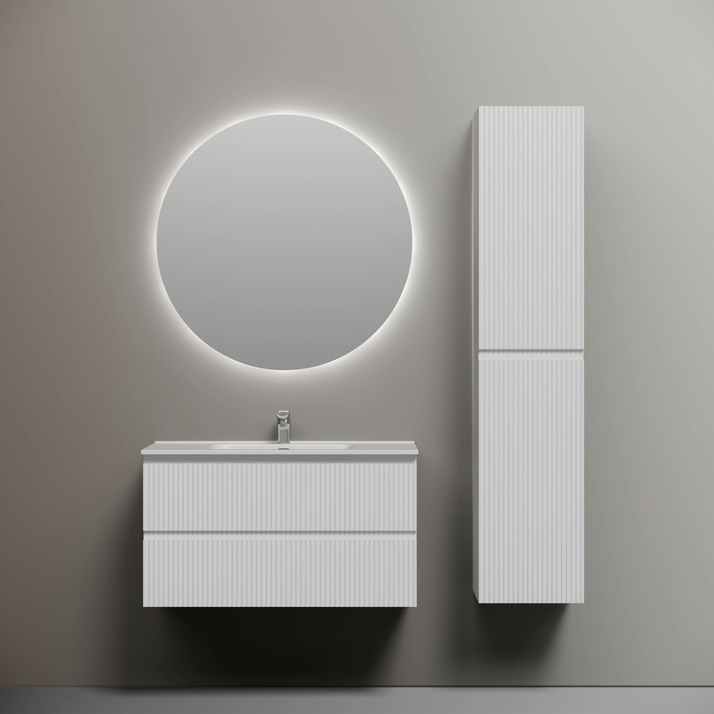 Тумба подвесная 89 см Sancos Snob R Bianco SNR90W + раковина Element CN7002, белый Тумба подвесная 89 см Sancos Snob R Bianco SNR90W + раковина Element CN7002, белый