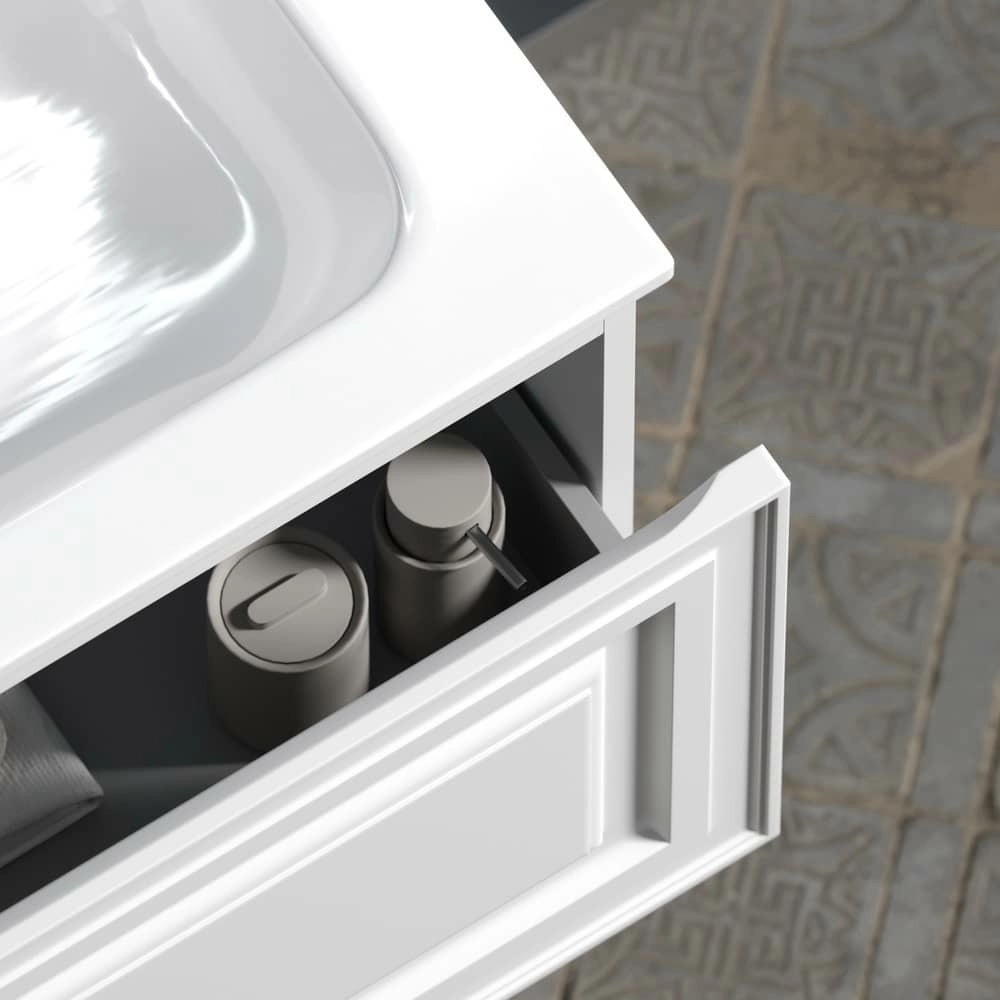 Тумба подвесная 59 см Sancos Very Bianco VR60W белый + раковина накладная Grace CN7011 Тумба подвесная 59 см Sancos Very Bianco VR60W белый + раковина накладная Grace CN7011