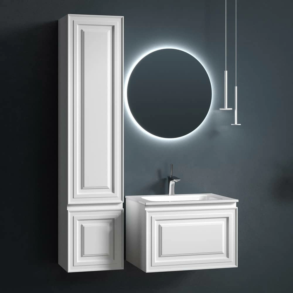 Тумба подвесная 59 см Sancos Very Bianco VR60W белый + раковина накладная Grace CN7011 Тумба подвесная 59 см Sancos Very Bianco VR60W белый + раковина накладная Grace CN7011