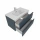 Комплект мебели Aquatek Вега AQ77080-MG: Тумба 80 см с раковиной AQ0480-00, 2 ящика, серый матовый Комплект мебели Aquatek Вега AQ77080-MG: Тумба 80 см с раковиной AQ0480-00, 2 ящика, серый матовый