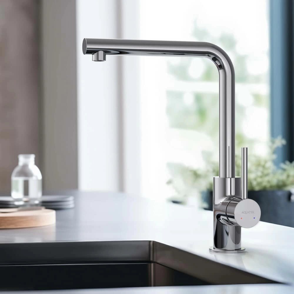 Смеситель для кухни с высоким поворотным изливом Aquatek Европа AQ1380CR хром Смеситель для кухни с высоким поворотным изливом Aquatek Европа AQ1380CR хром