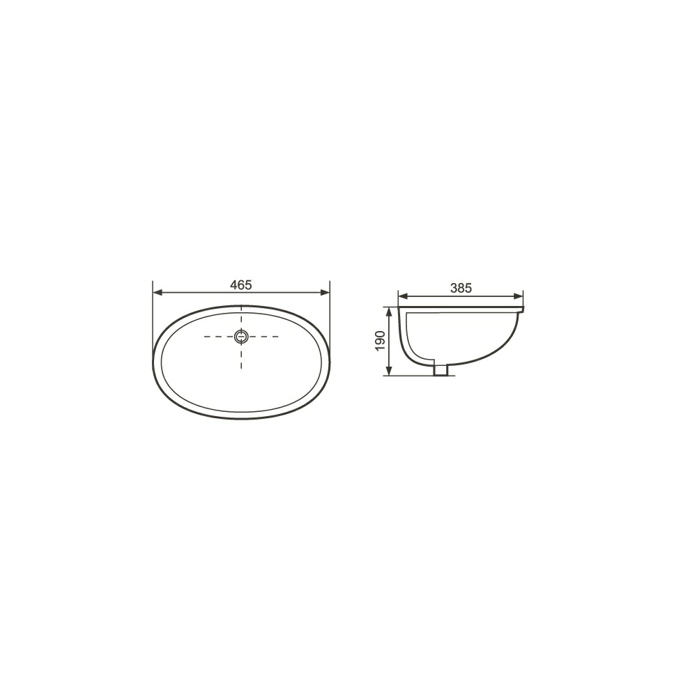 Встраиваемая раковина Aquatek AQ0181-00 465х385 белая